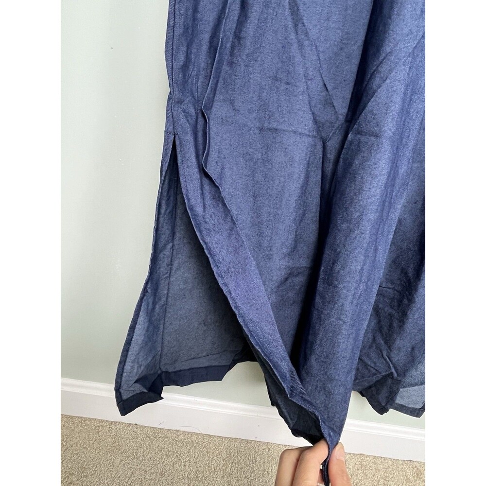 NWT Vonda‎ Women’s Size XL Maxi Dress Denim Blue Boho Beach Party - Picture 7 of 14